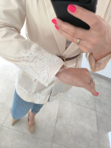 Csipke blézer-Fehér