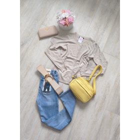 Kötött kardigán-Bézs