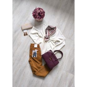 Puha felső sállal-Fehér