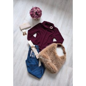 Felső csattal -Burgundi