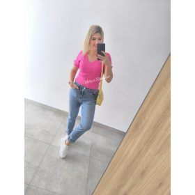 Felső V nyakú-Pink