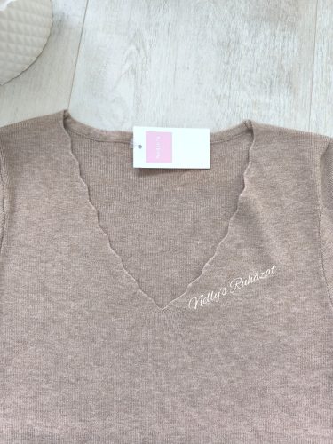 Felső V nyakú-Barna