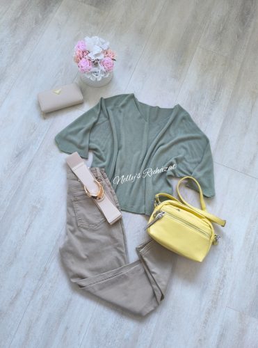 Laza vékony felső-Világos zöld