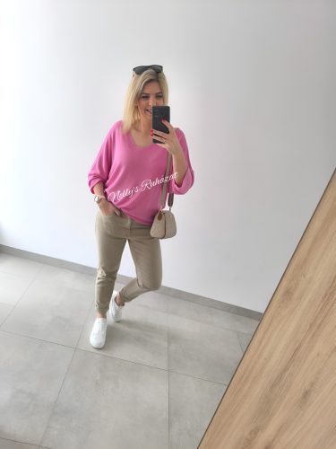 Laza vékony felső-Rózsaszín