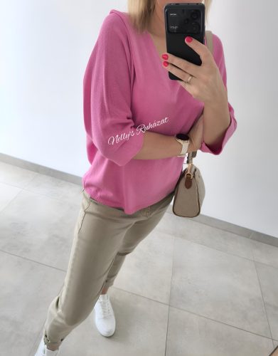 Laza vékony felső-Rózsaszín