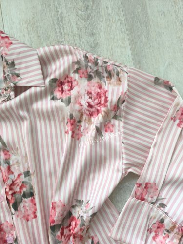 Virágos ing-Rózsaszín