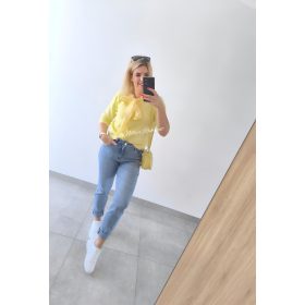 Rövidujjú felső masnival-Sárga