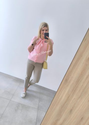 Rövidujjú felső masnival-Rózsaszín