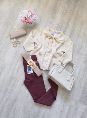 Rövidujjú felső masnival-Fehér