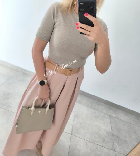 Basic felső rövid ujjú-Barna