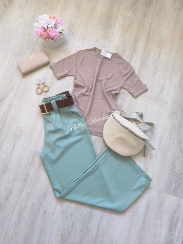 Basic felső rövid ujjú-Barna