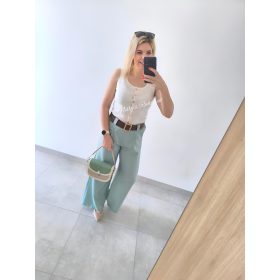 Ujjatlan gombos felső- Fehér