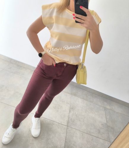 Csíkos póló-Sárga