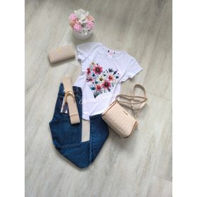 Pamut póló-Virágos 