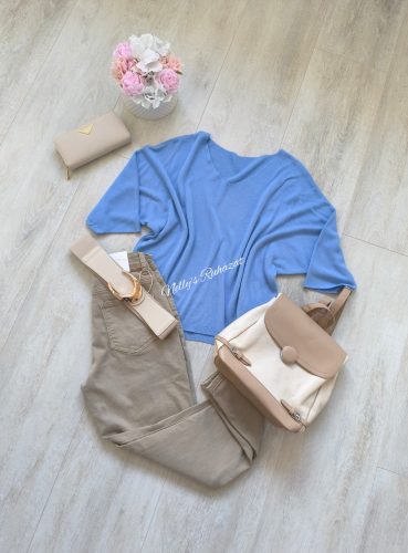 Laza vékony felső-Kék