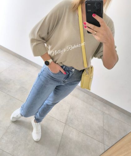 Laza vékony felső-Bézs