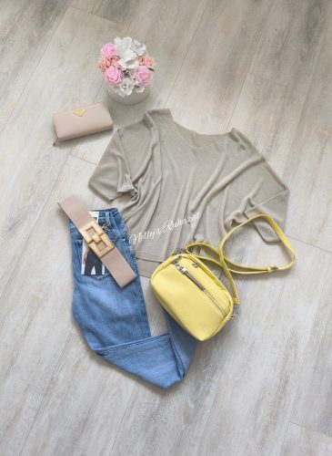 Laza vékony felső-Bézs