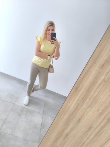 Csíkos póló-Sárga