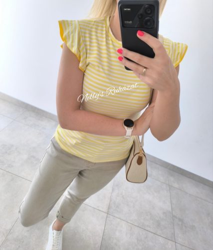 Csíkos póló-Sárga