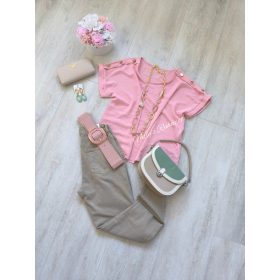 Felső gombos-Rózsaszín