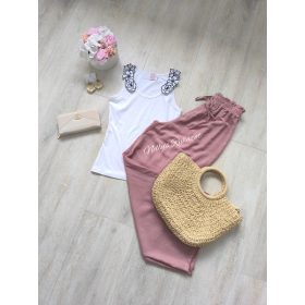 Trikó virággal-Fehér