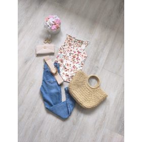 Vékony pántos trikó-Virágos