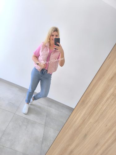 Mellény-Világos rózsaszín