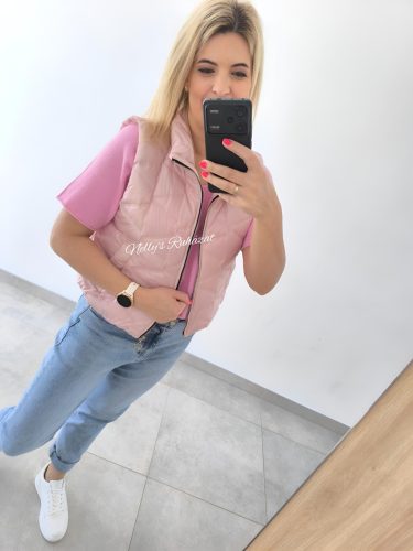 Mellény-Világos rózsaszín