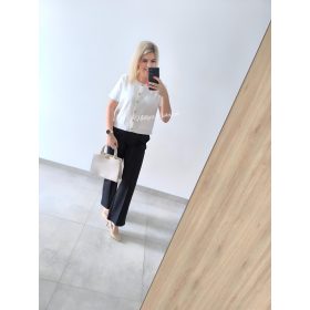 Fekete nadrág övvel