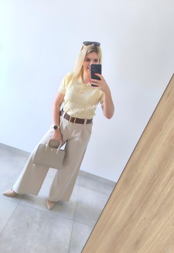 Bőszárú nadrág-Bézs