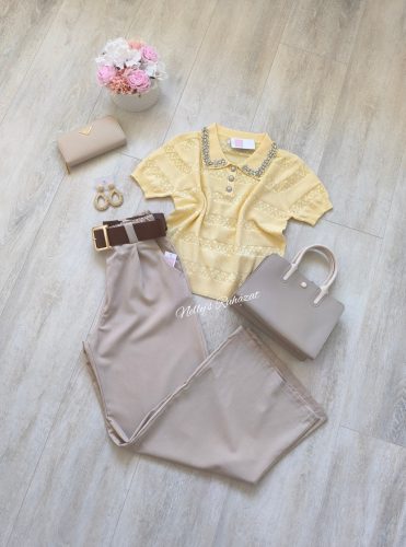 Bőszárú nadrág-Bézs