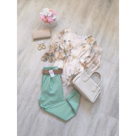 Nadrág övvel-Zöld